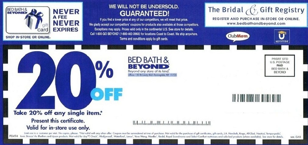 bed bath and beyond return policy