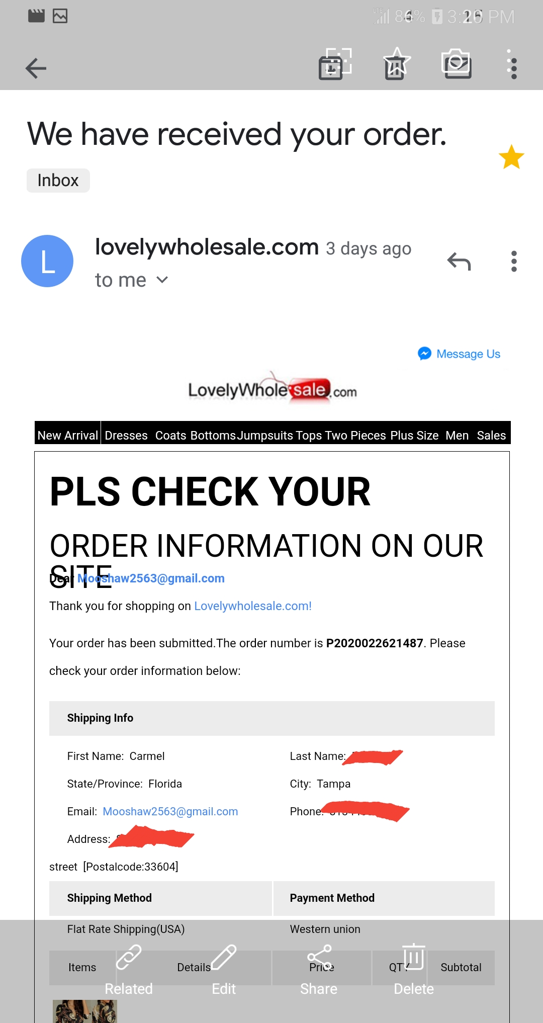 LovelyWholesale Reviews 682 Reviews of Sitejabber