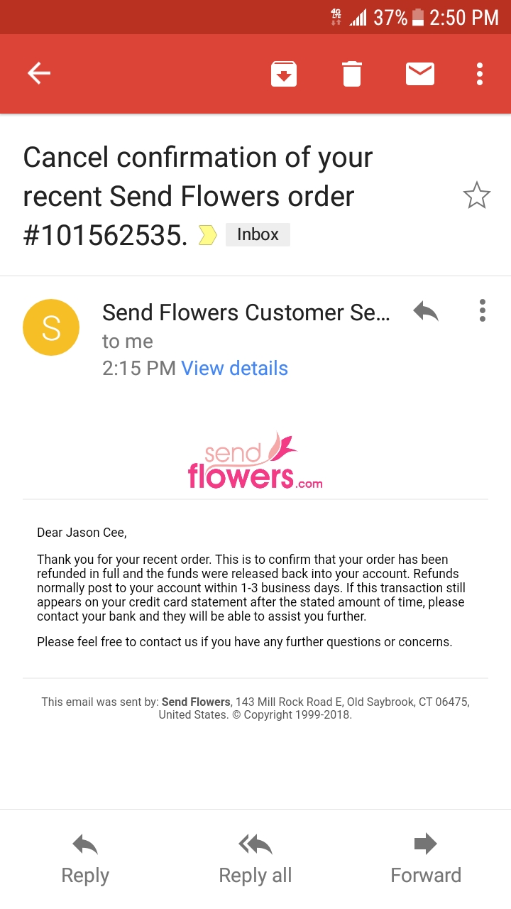 SendFlowers Reviews 401 Reviews of Sitejabber