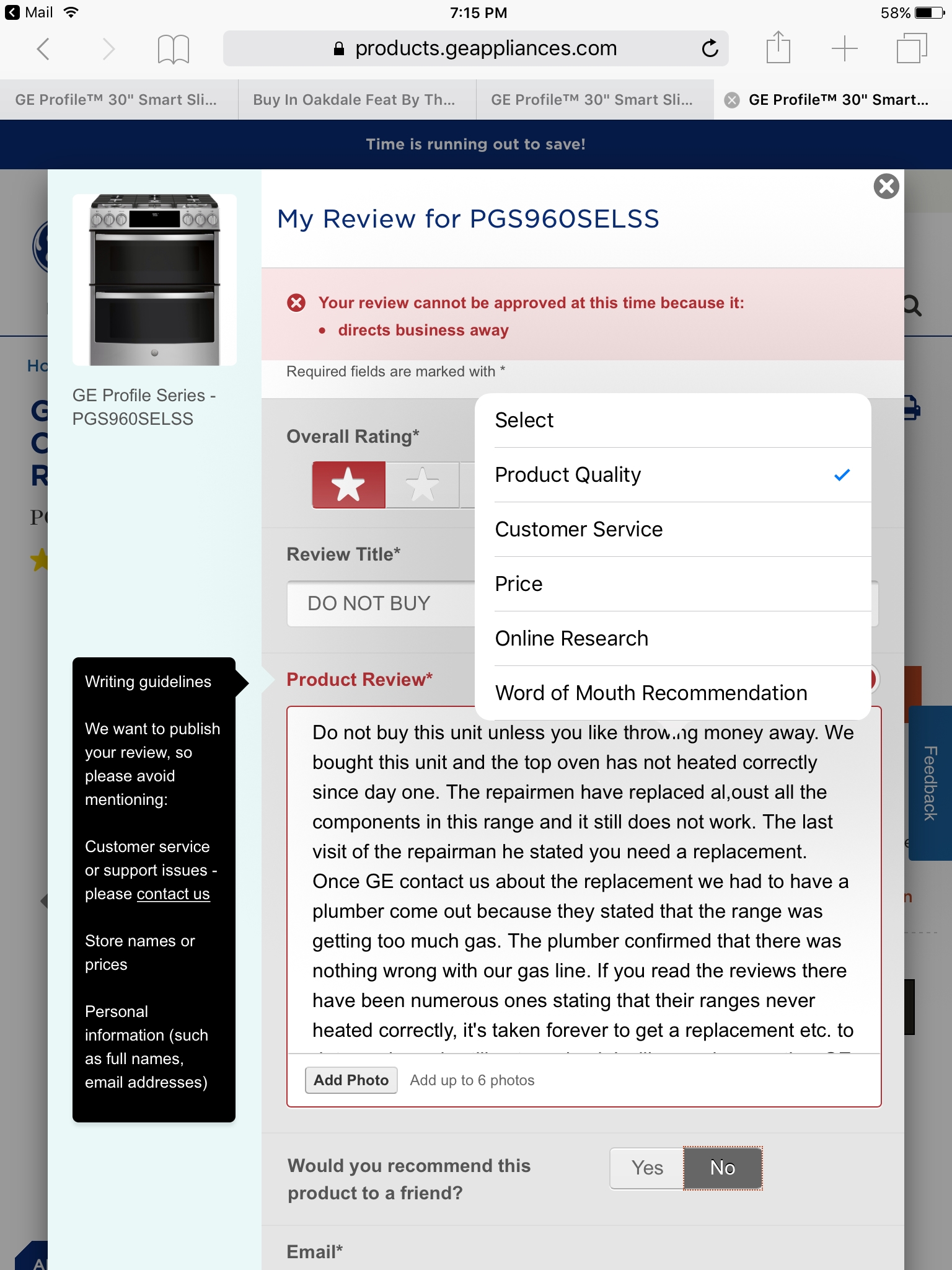 GE Appliances Reviews 128 Reviews of Sitejabber