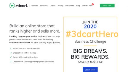 3dCart Shopping Cart Software
