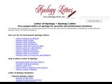 Apology Letters