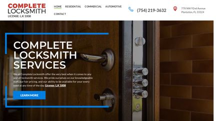 Complete Locksmith Services Plantation FL