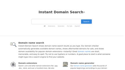 Instant Domain Search
