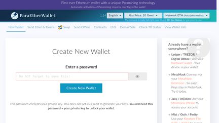 ParaEtherWallet