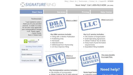 Signaturefiling